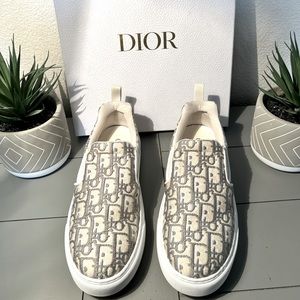 Dior Oblique Solar (cream) Slip-On Sneakers/Trainers size 40- fits size 10